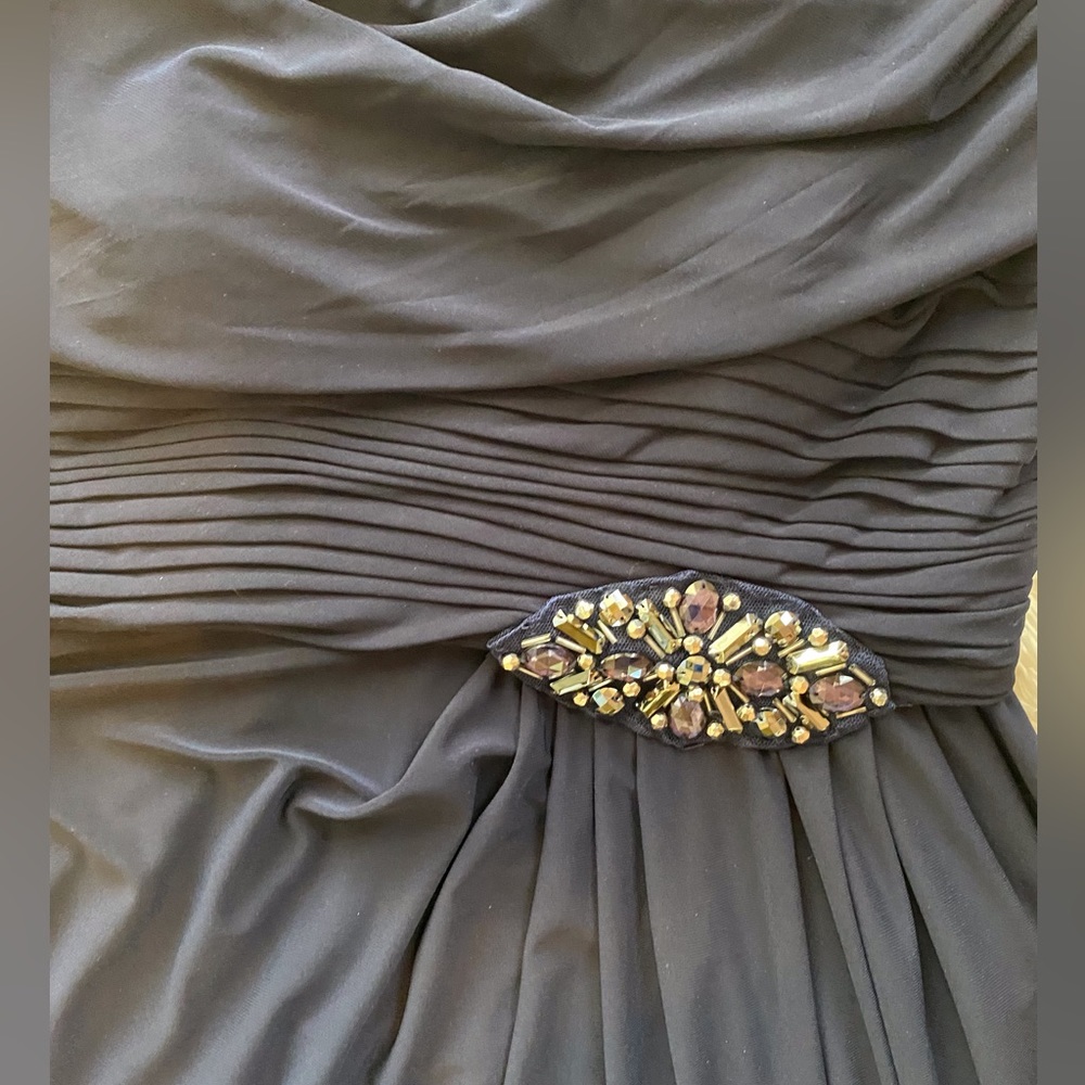 Cowl Neck A-Line Evening Dress - Picture 3 of 11